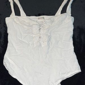 White cotton body suit